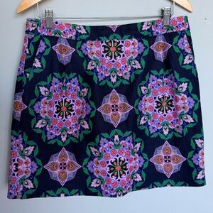 J. Crew NWOT Medallion Print Easter Skirt size 10
